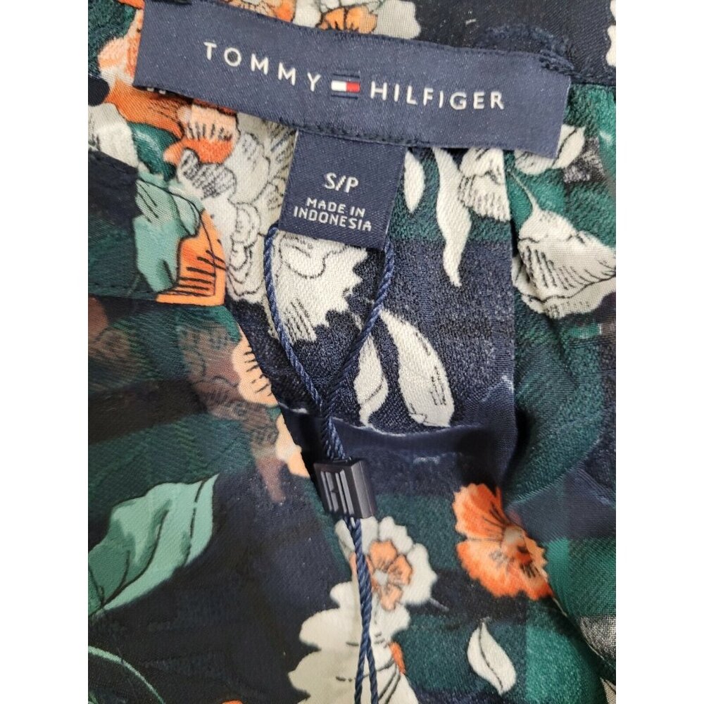 Tommy Hilfiger Women's Size S Blouse Urban Folklore Floral Top V Neck NWT 35 - Picture 12 of 12